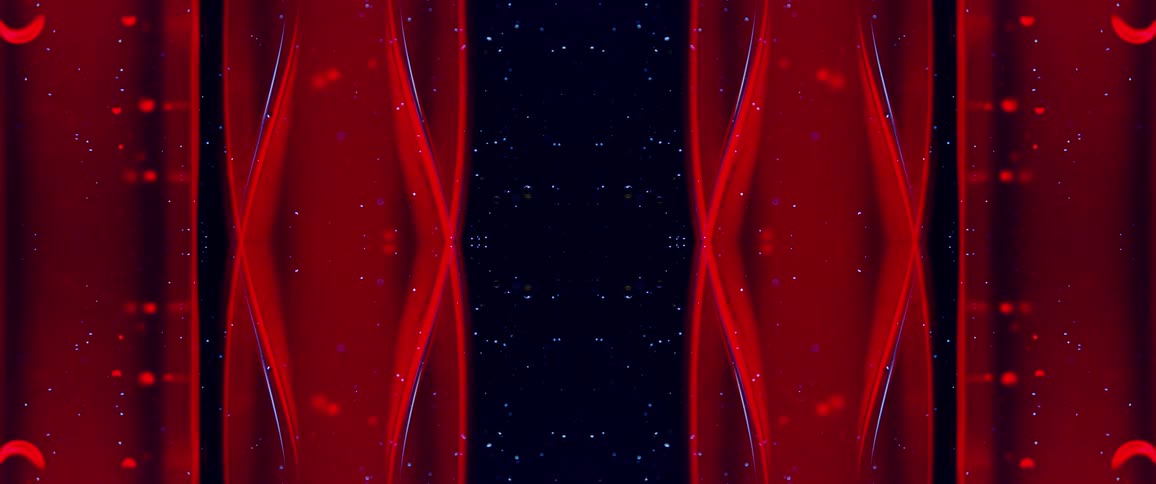 Red waves move over the stars in the animation