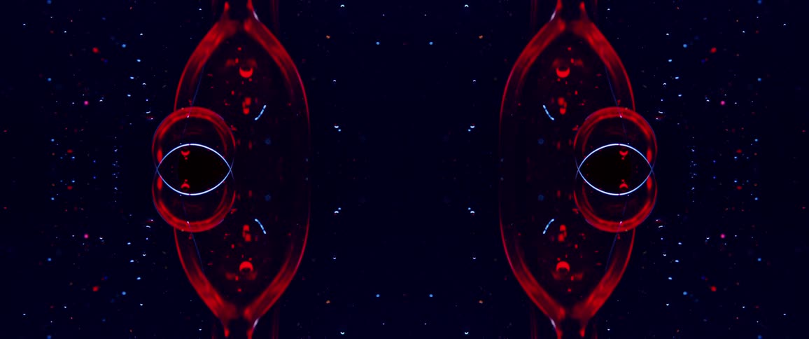 The red colors move over the stars