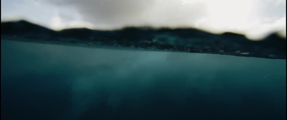 Heavy fog is above the water