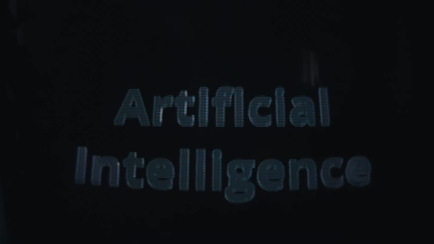Text being displayed on a monitor screen