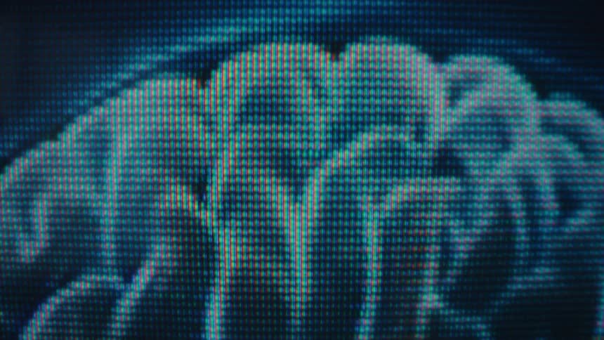 A computer image of a brain