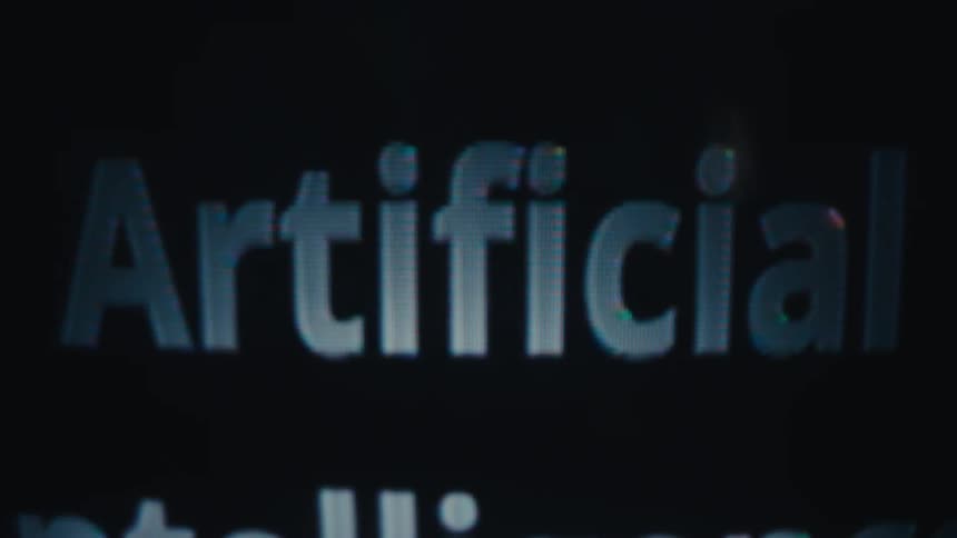 The message flashes on the television screen fast
