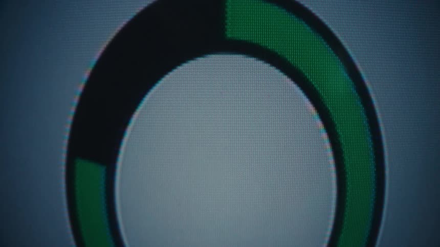 A circle moves on the television screen