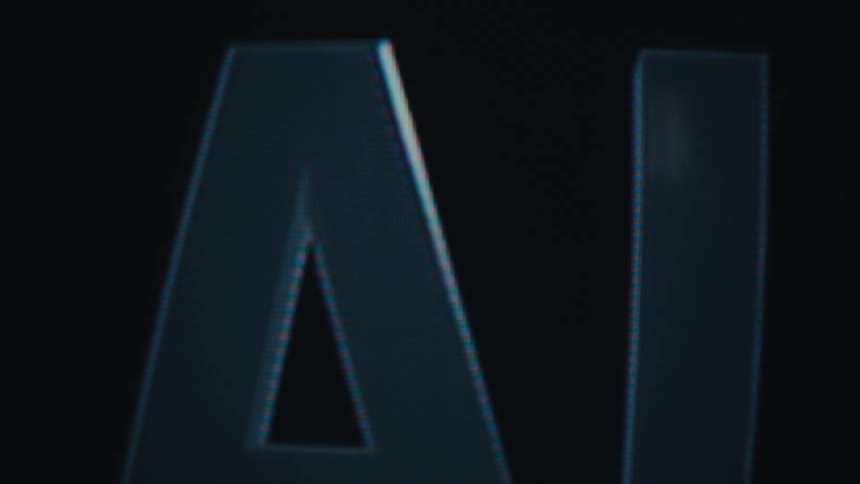 Letters move on the television screen