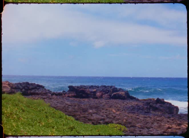 Rocky coast with the sea beside it