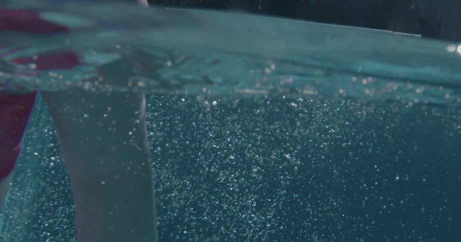 Person inside a swimming pool