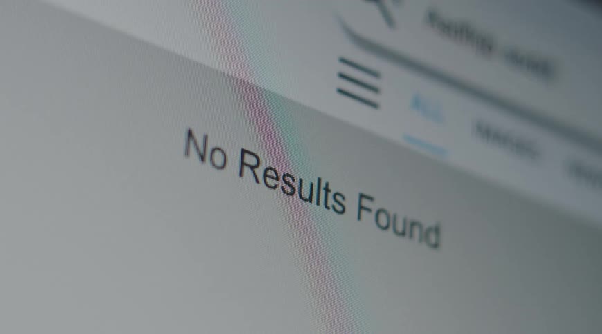 A search term is typed into the website
