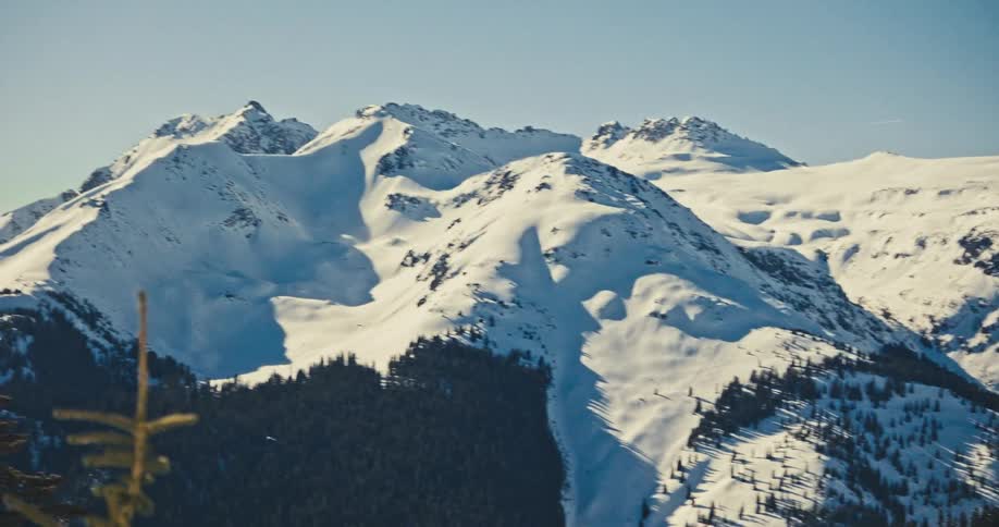 A snowy mountain landscape