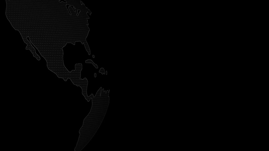 A black globe against a black background