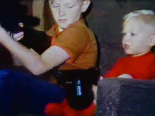 Children play with their toy guns