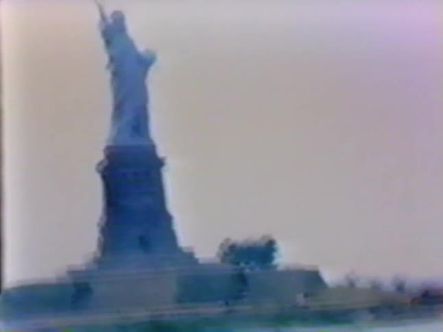 Statue of liberty as seen in a vintage shot