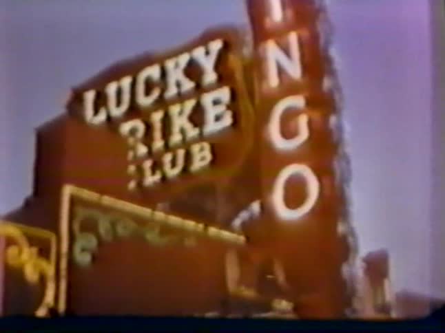 The lights flash on this casino sign