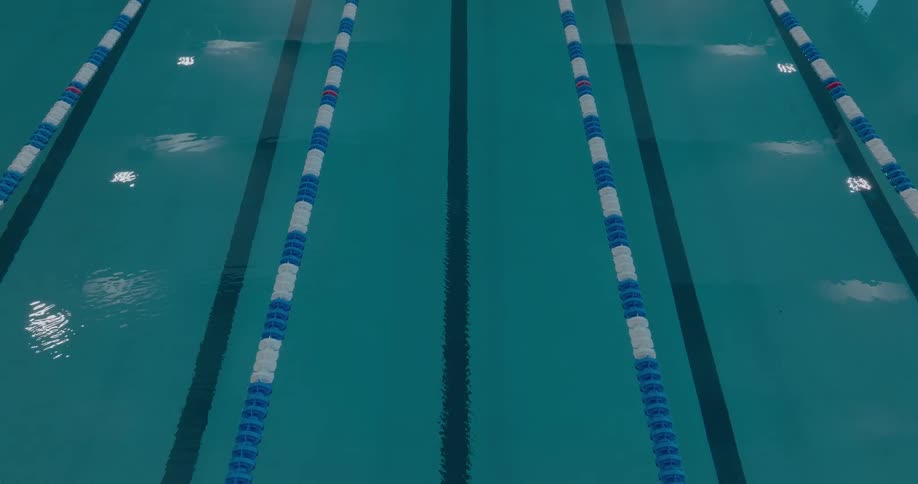 A large indoor swimming pool