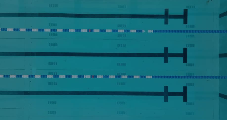 The pool has multiple lanes