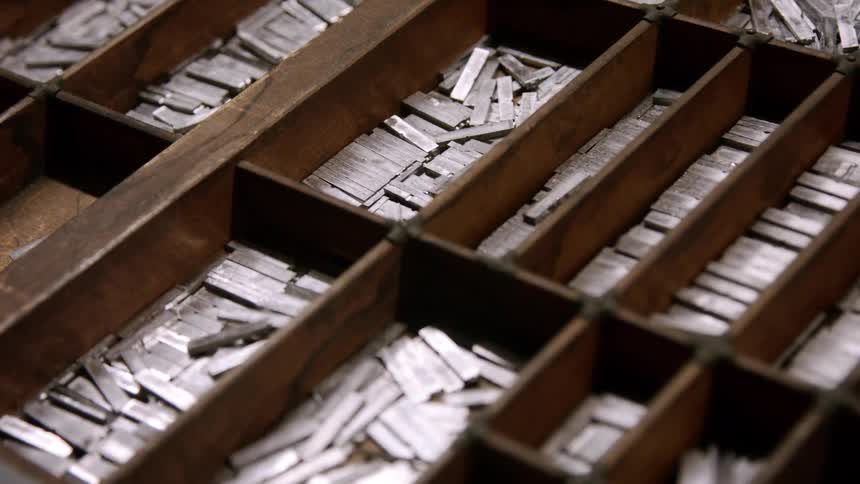 Bins full of small metal bits