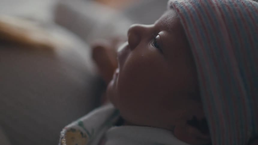 Portrait of a newborn baby