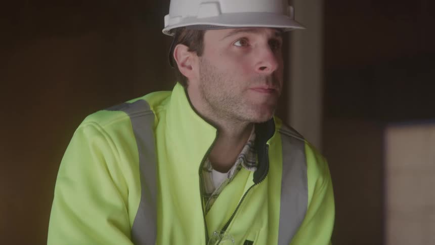 Civil engineer on a construction site