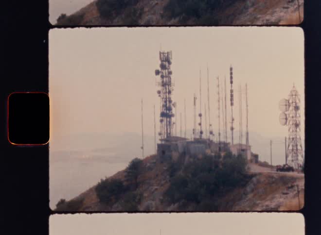 Transmission antennas on a mountain peak