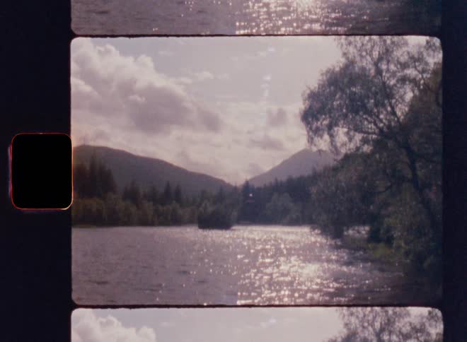 The sun is reflecting on the river water