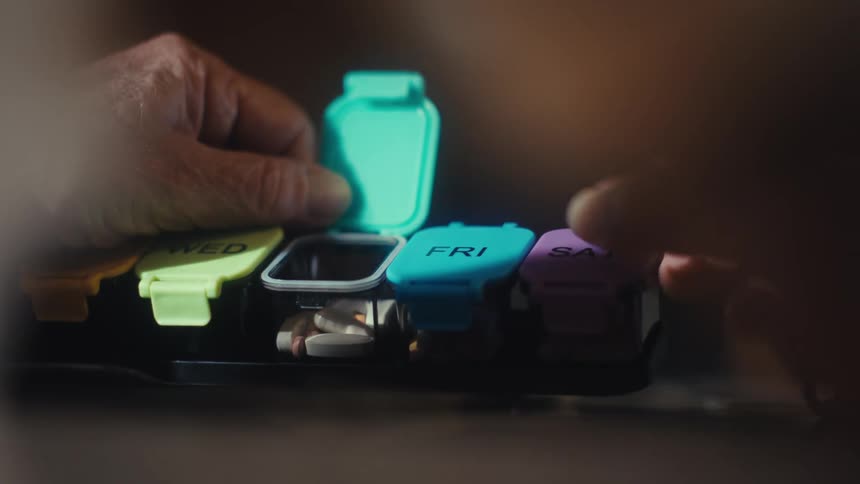 Person taking the pills