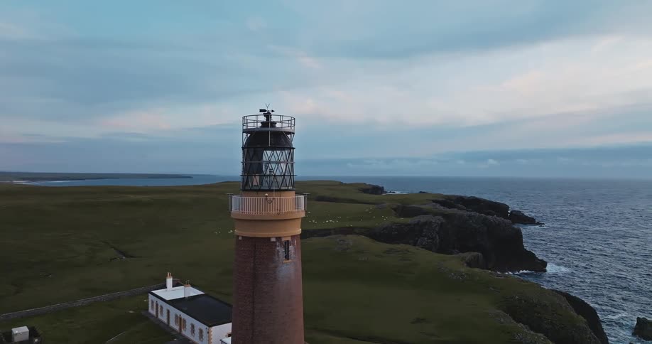 Lighthouse on the coast by the sea