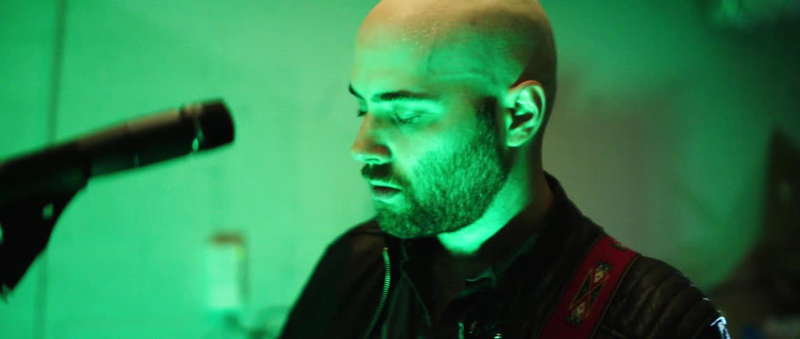 Musician in a concentrated indoor environment