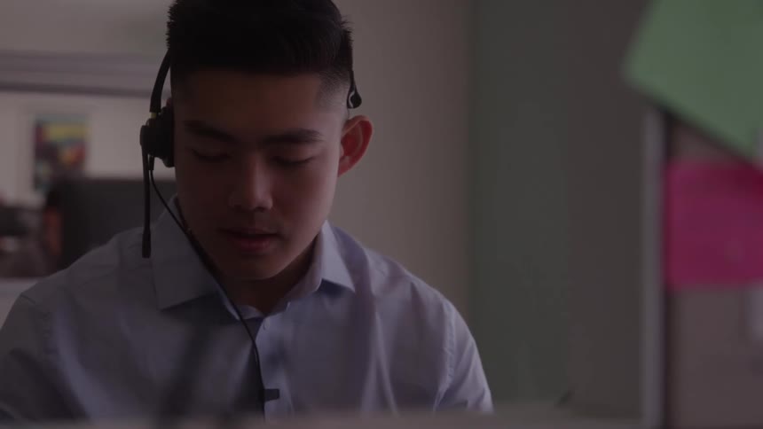 Man sitting working