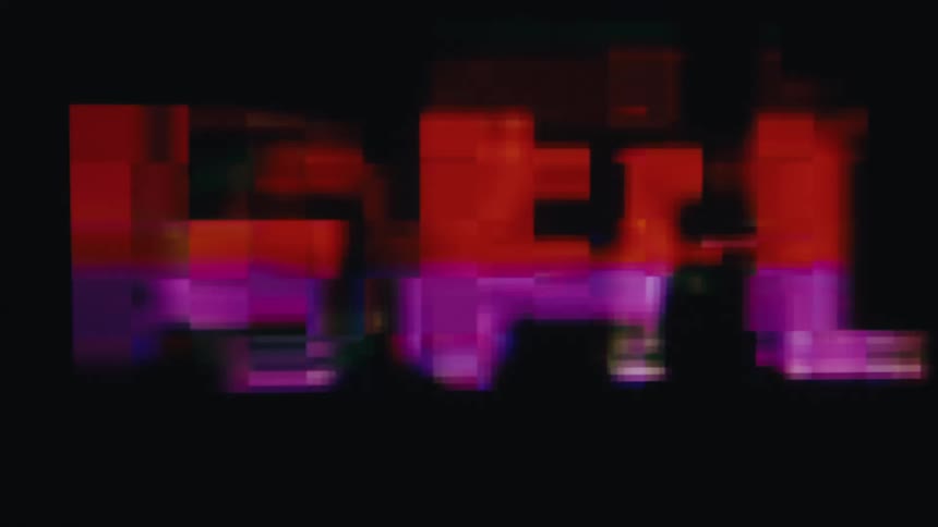 Eyiglitched magenta block letters read like a distorted offline their doubled jittery edges conveying a sudden digital error or system failure