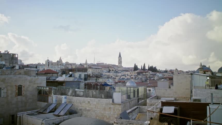 View of a city on a cloudy day