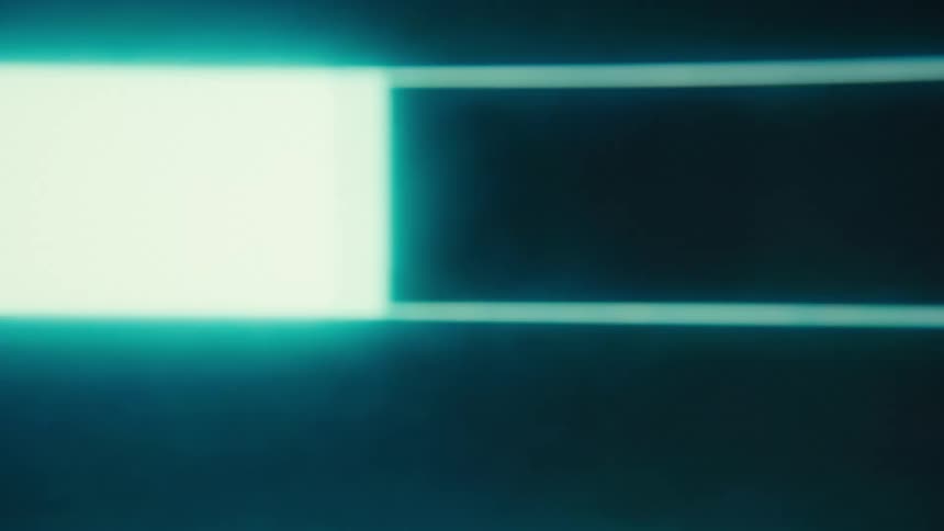 Screen displays partially filled bars against a dark background