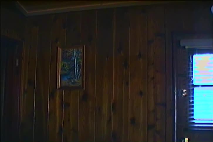 Painting on a wooden wall in a home interior