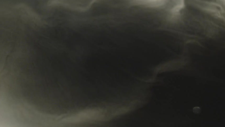 A storm causes and creates a foggy atmosphere at night