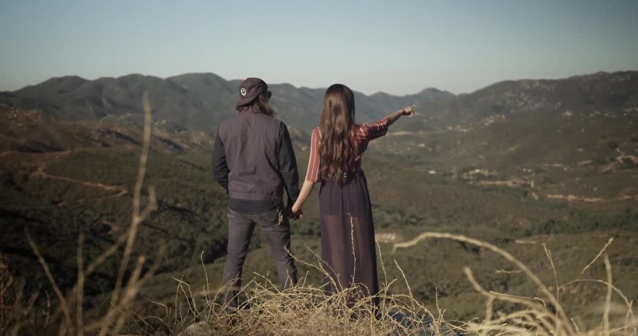 Couple enjoying scenic view