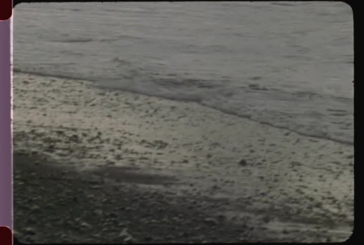 Ocean waves wash ashore