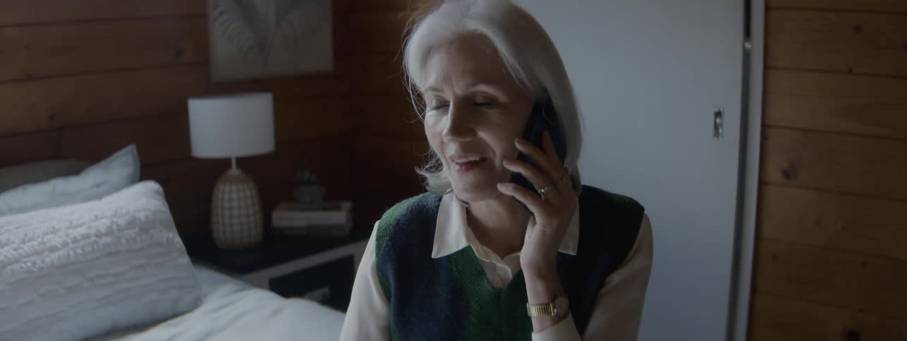 A woman talking on her phone