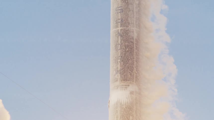 Rocket Launch Ultra-Slowmo Liftoff with Intense Flames (Falcon 9)