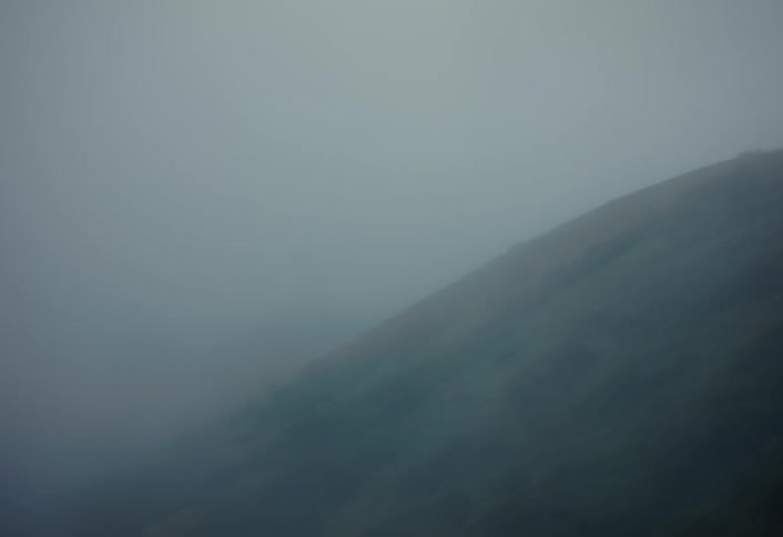 Heavy fog is on the mountain