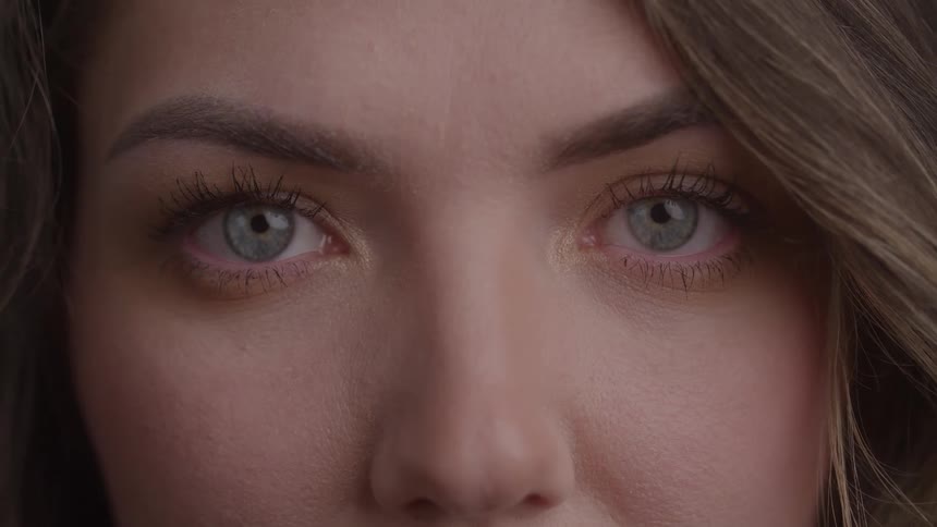 A close up of a womans face
