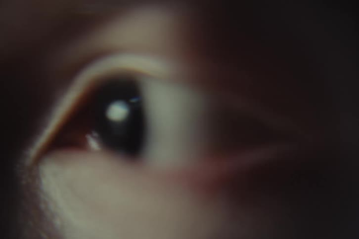 Human eye in closeup reveals subtle details under soft light