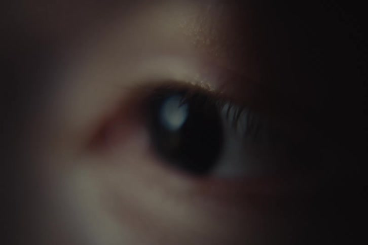 Closeup of human eye with sharp focus on iris and pupil under soft lighting