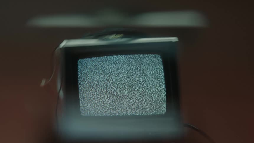 Old television with no signal