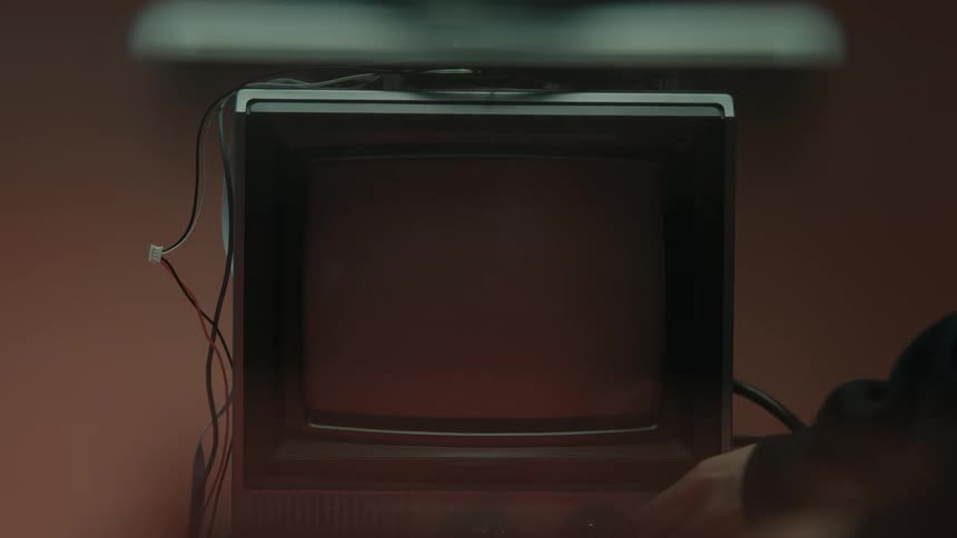 The old television is shut off