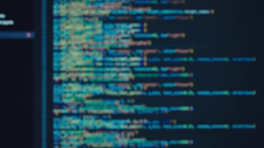A computer screen displays multiple lines of code