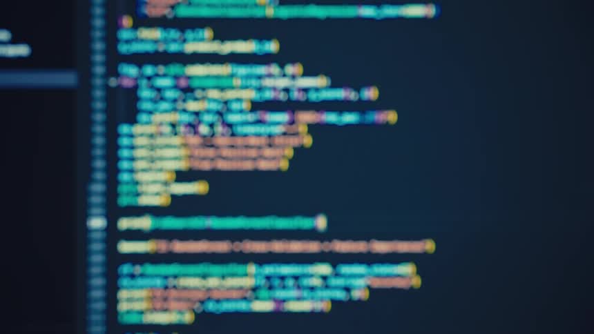 Code under development displayed in an editor for adjustment and feature implementation