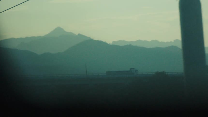 Heavy fog covers the horizon