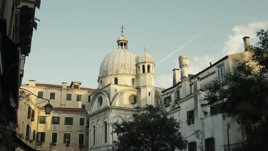 The church has large buildings on its side