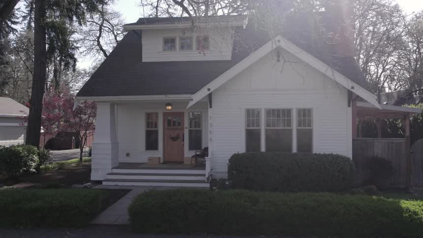 Beautiful white twostory residential condo home in an upscale suburban neighborhood