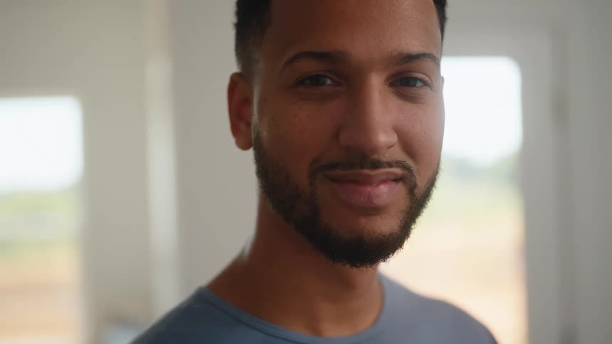 Close up of a hispanic male smiling