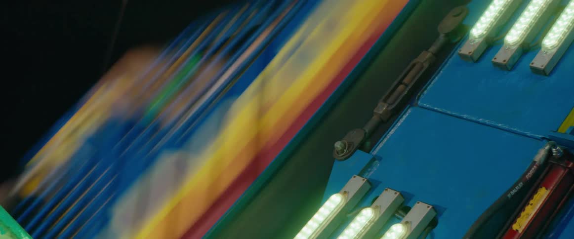 A speeding roller coaster