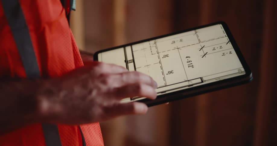 A man using a tablet